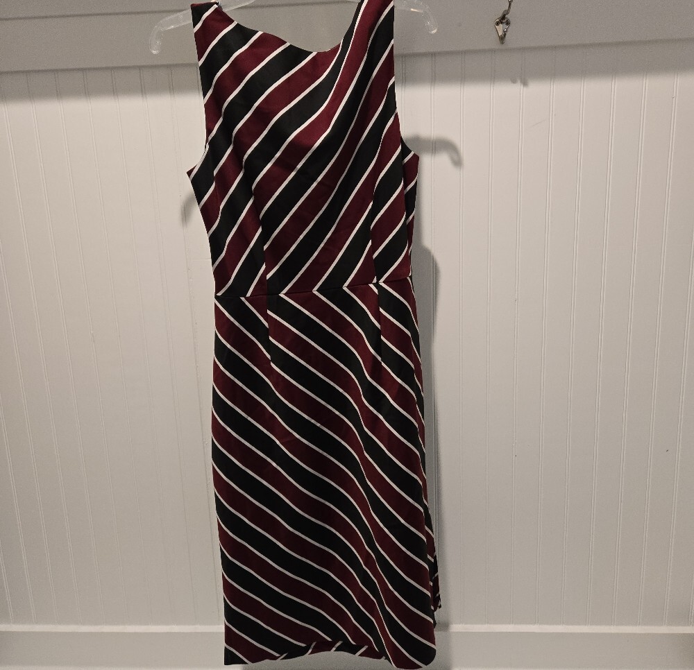 New York & Company Sleeveless Striped Dress – Women’s Size 10, Pre‑Loved - Picture 3 of 7
